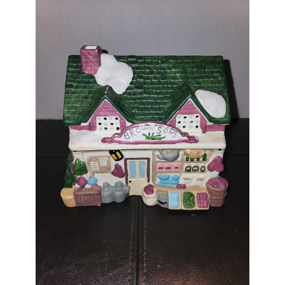1990 Dickensville Collectibles Noma Porcelain Browns Sons Building No Cord